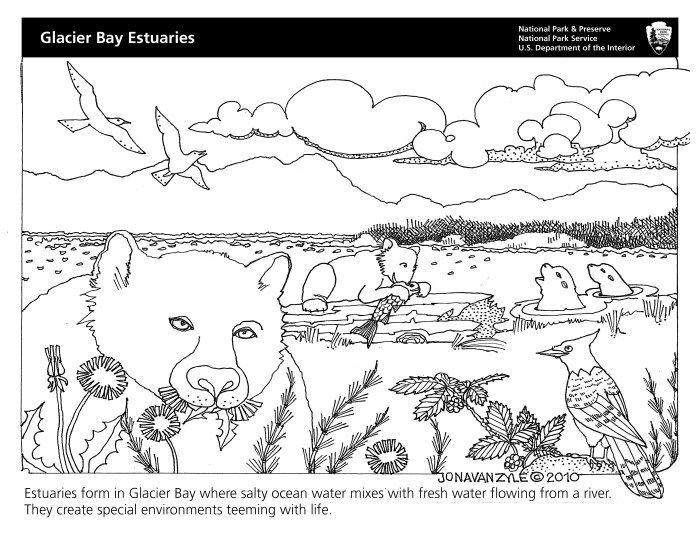 National parks coloring book