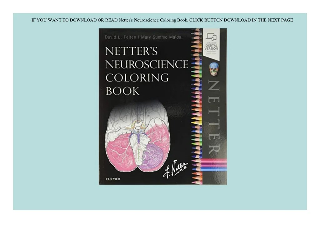 Netters coloring book neuroscience second edition